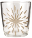 Teelichthalter, gravierter Stern, Glas, Ø 9 cm